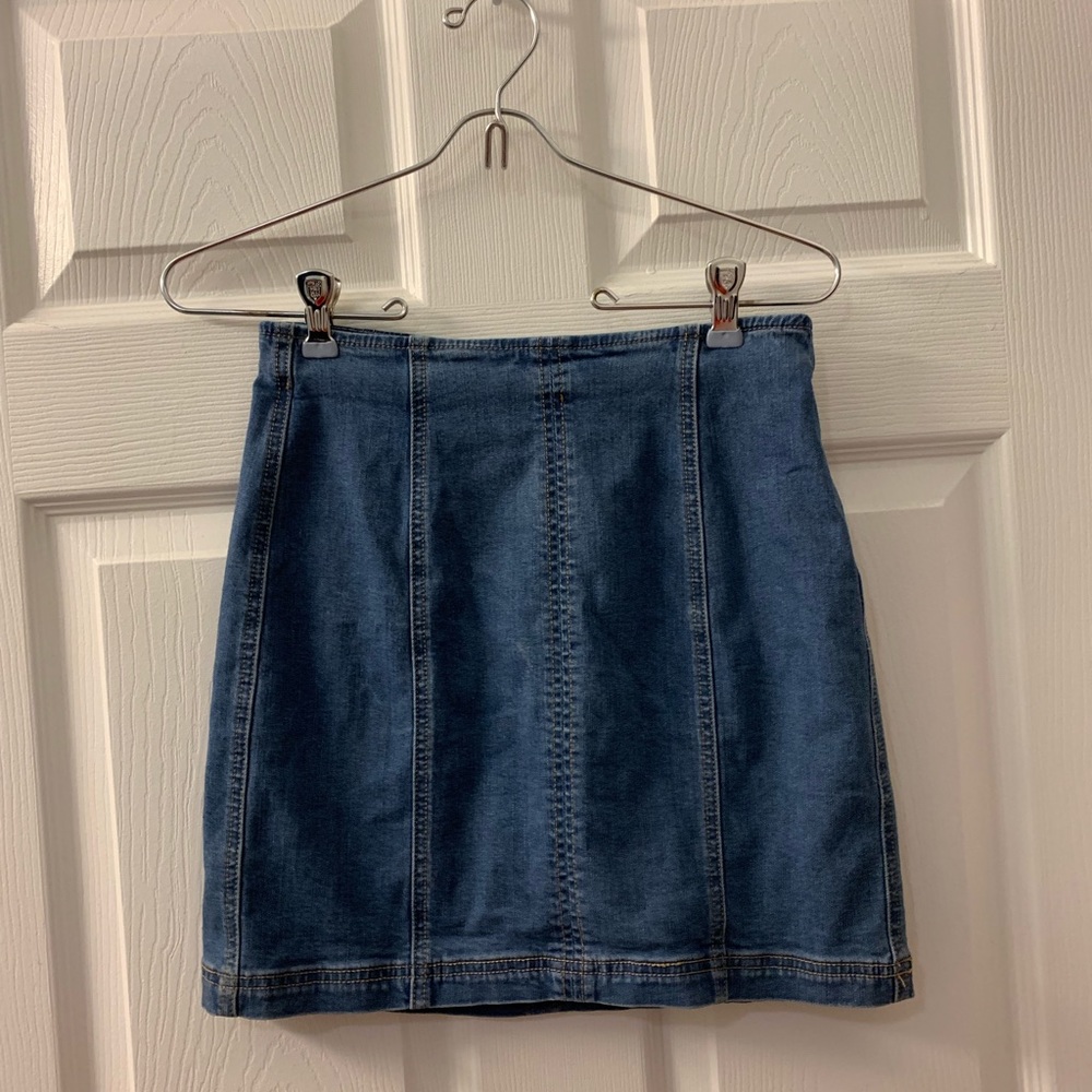 Denim mini skirt